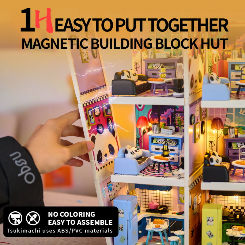 Knowme IIECREATE Super Dreammaker series Magnetic Puzzle Plastic Wood for Dollhouse