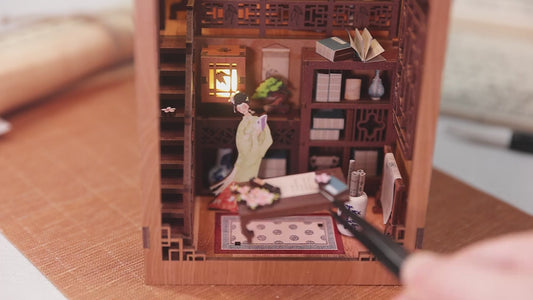 CUTEBEE CN-01B  DIY Wooden Book Nook (Ink Rhyme Bookstore）